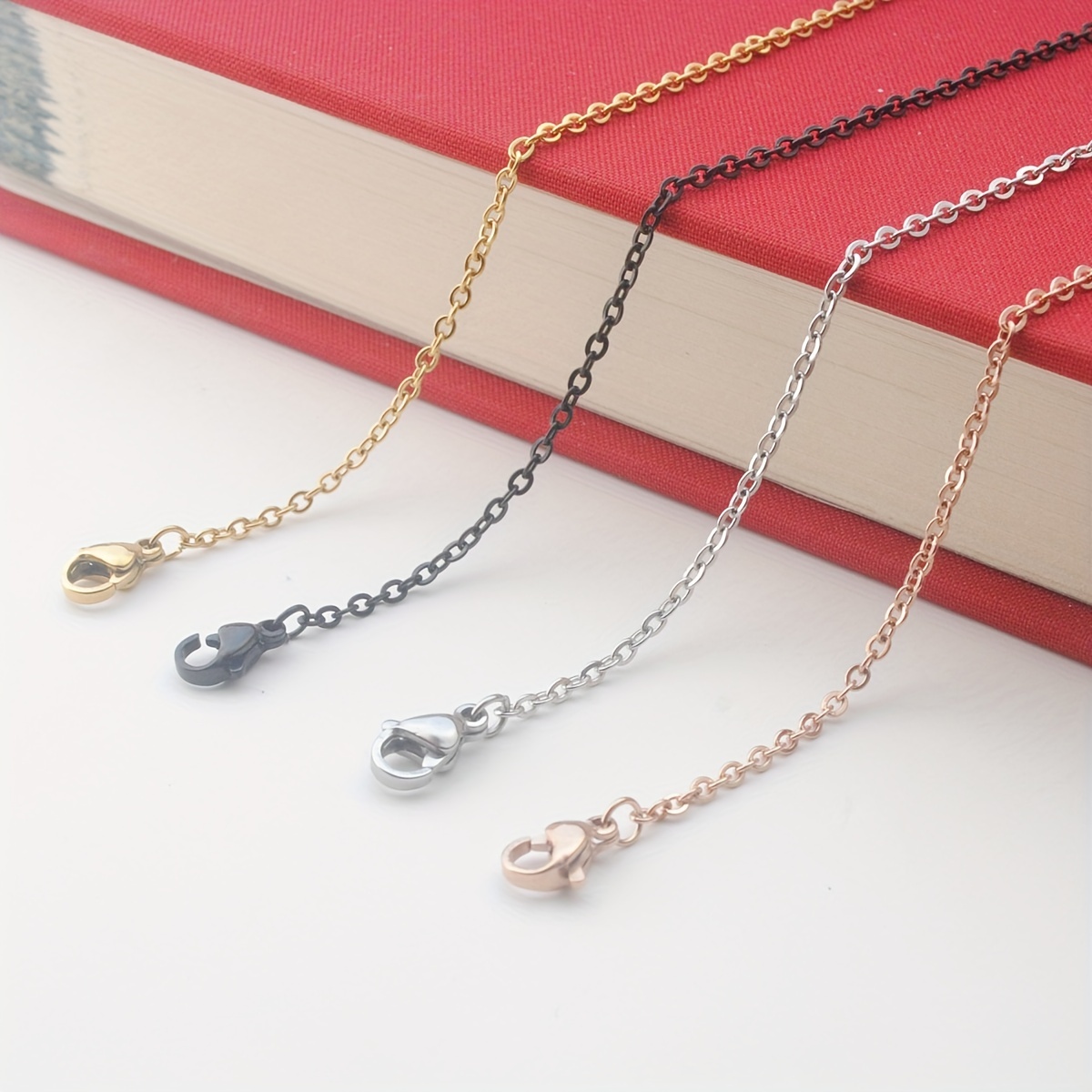 2MM Stainless Steel O Chain Cross Necklace Couple Necklace